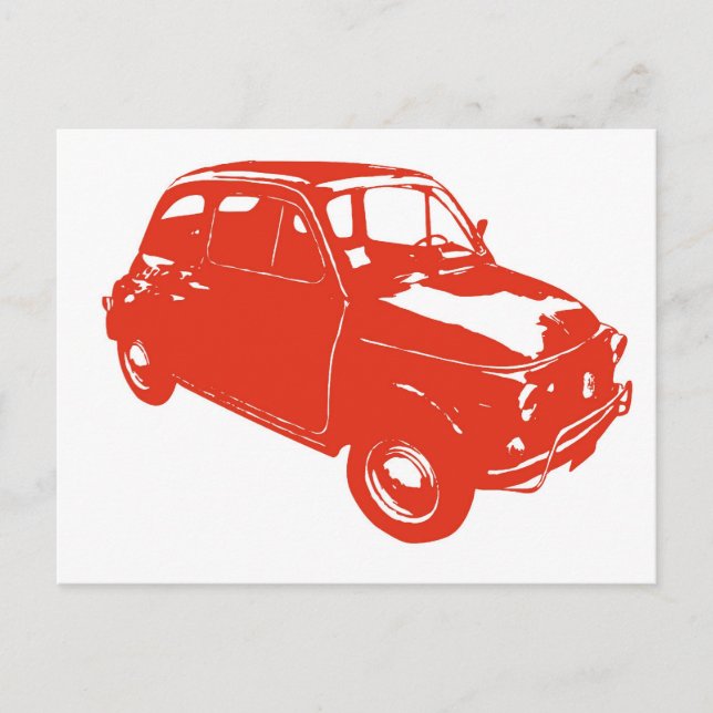 Original car red postcard (Front)