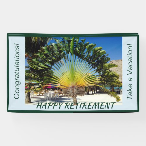 Original Caribbean Photograph on Retirement Banner