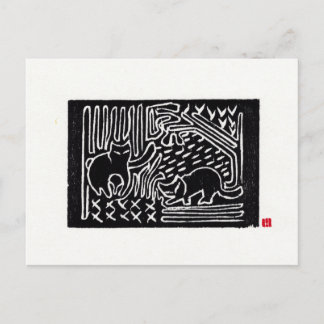 Original Cat Art Postcard