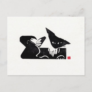 Original Cat Art Postcard