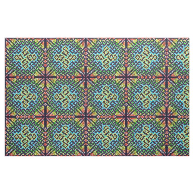 Original Celtic Painting~Hidden Mountain on fabric (Fat Quarter)