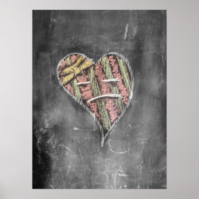 Original chalk on kitchen cabinet poster (Front)