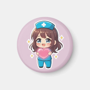 Original Chibi Nurse 2.0 - Heartfelt Care Magnet