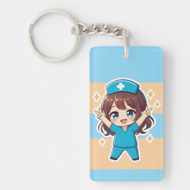 Original Chibi Nurse 2.0 - Victory Spirit Keychain (Front)