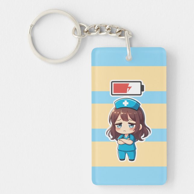 Original Chibi Nurse 3.0 - Powerless Keychain (Front)