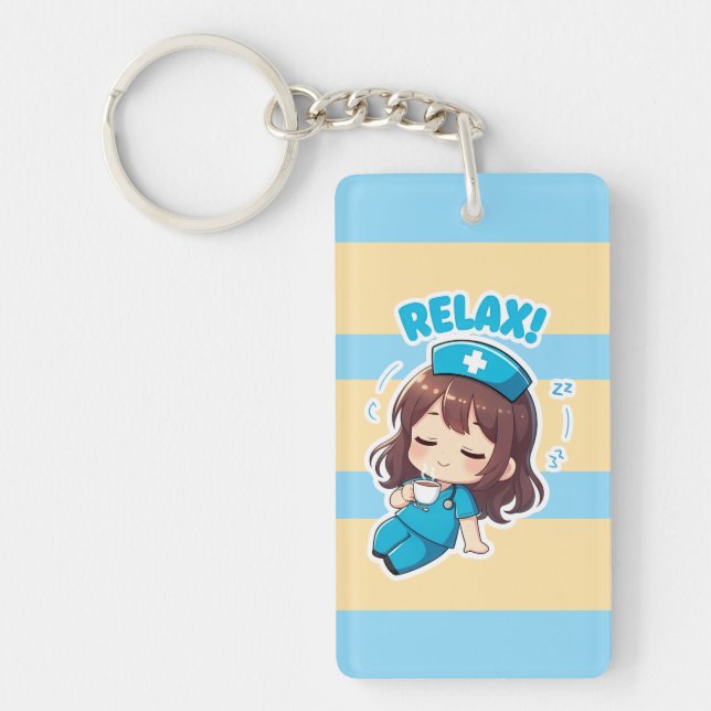 Original Chibi Nurse 3.0 - Relax Keychain (Front)