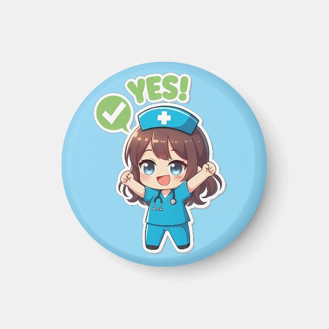 Original Chibi Nurse 3.0 - Yes Magnet (Front)
