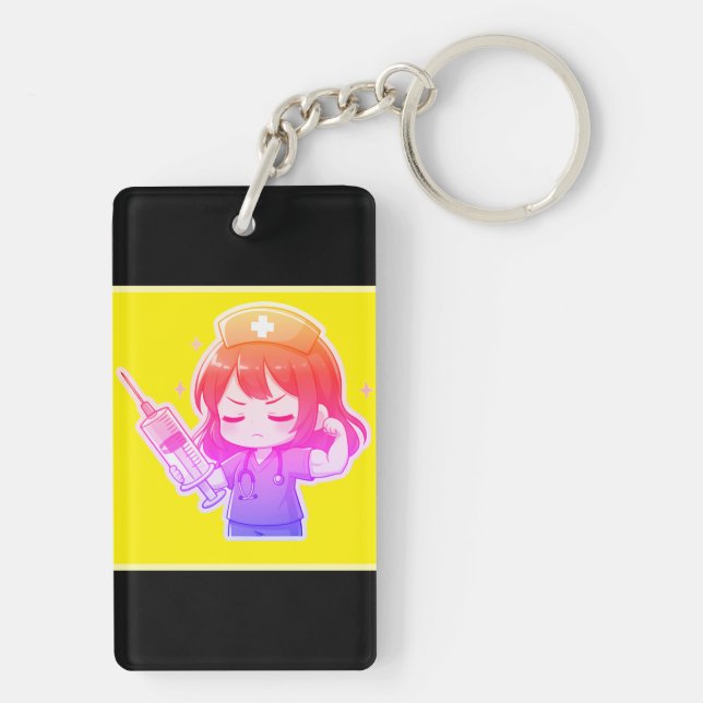 Original Chibi Nurse - Medical Power Keychain (Back)