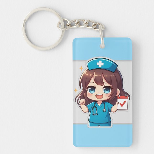 Original Chibi Nurse - Nursing Life Keychain (Front)