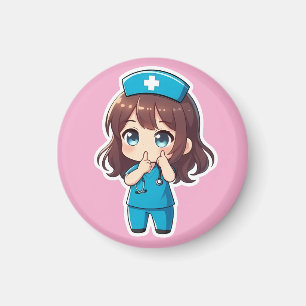 Original Chibi Nurse - The Midnight Hush Magnet