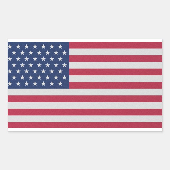 Original Classic USA Flag |Premium Rectangular  Rectangular Sticker (Front)