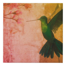 Original Color Pencil Hummingbird with Filter