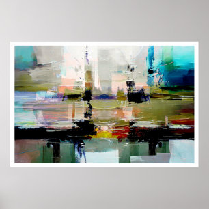 Original Colorful Abstract Art By Dushan Poster
