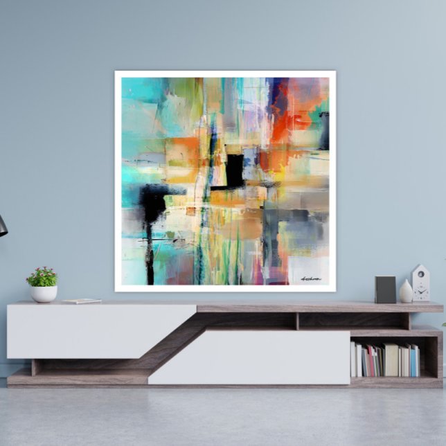 Original Colorful Abstract Art By Dushan Poster (Creator Uploaded)