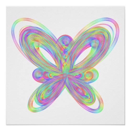 Original colorful butterfly poster