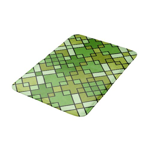 original colorful geometric shapes form bath mat