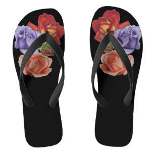 peach colored flip flops