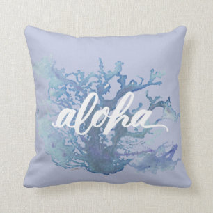 Original Coral Art Peri Throw Pillow 16" x 16"