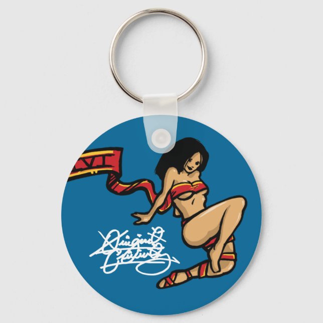 Original Criminalz Banner Girl Keychain (Front)