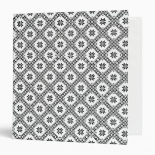 Original cross-stitch design seamless pattern 3 ring binder