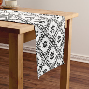 Original cross-stitch design seamless pattern short table runner