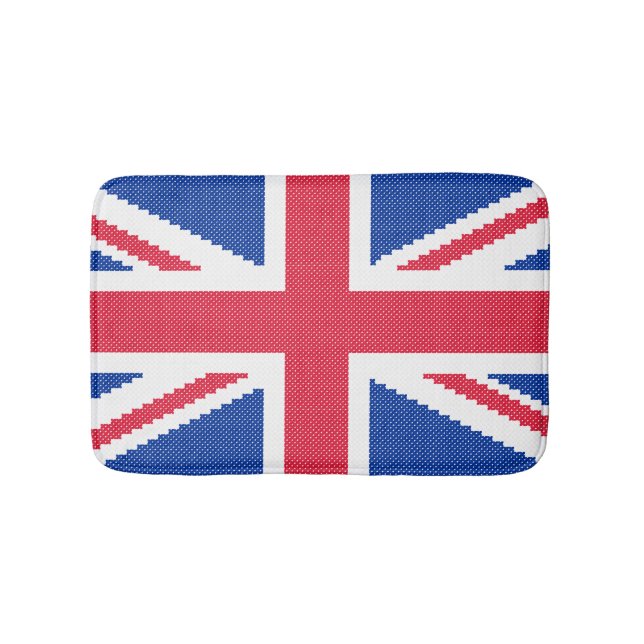 Original cross-stitch design Union Jack Bathroom Mat (Front)