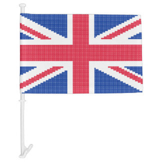 Original cross-stitch design Union Jack Car Flag