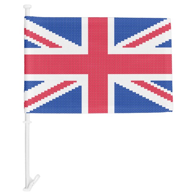 Original cross-stitch design Union Jack Car Flag (Front)