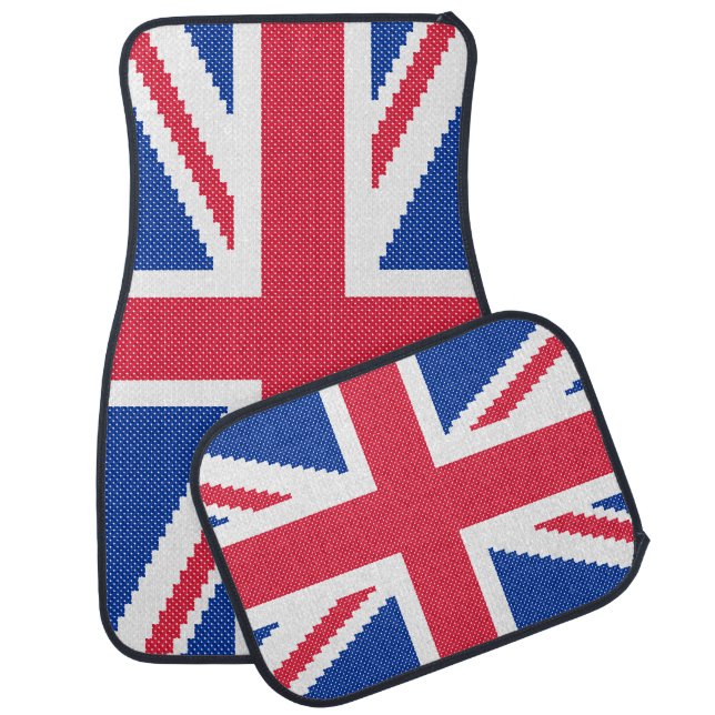 Original cross-stitch design Union Jack Car Mat (Set)