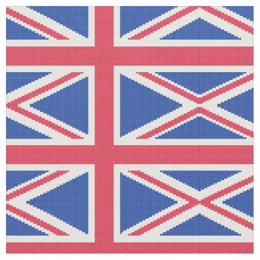 Original cross-stitch design Union Jack Fabric
