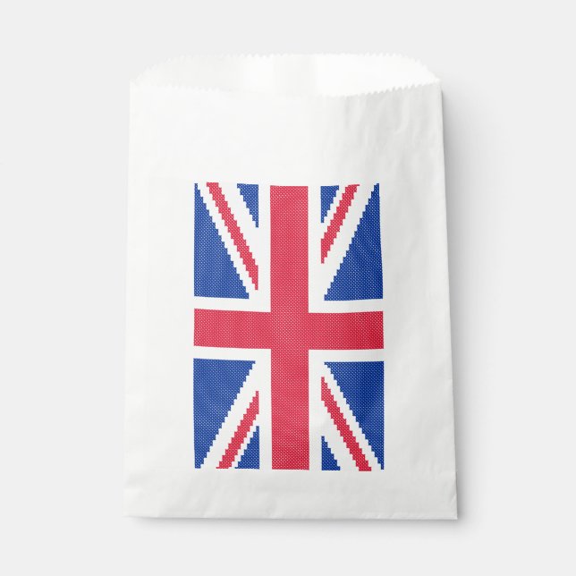 Original cross-stitch design Union Jack Favor Bag (Front)