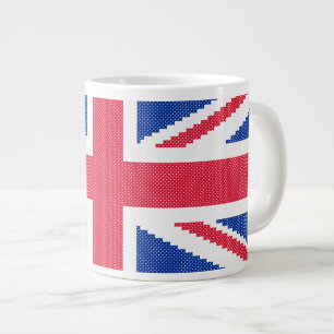 Original cross-stitch design Union Jack Giant Coffee Mug
