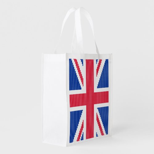 Original cross_stitch design Union Jack Grocery Bag