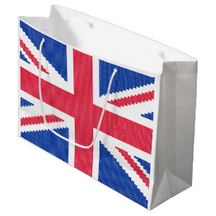 Original cross-stitch design Union Jack Large Gift Bag