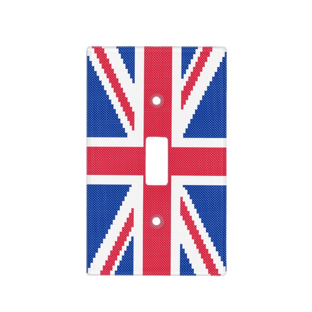 Original cross-stitch design Union Jack Light Switch Cover (Front)