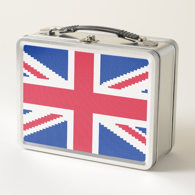 Original cross-stitch design Union Jack Metal Lunch Box (Front)