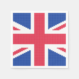 Original cross-stitch design Union Jack Napkins