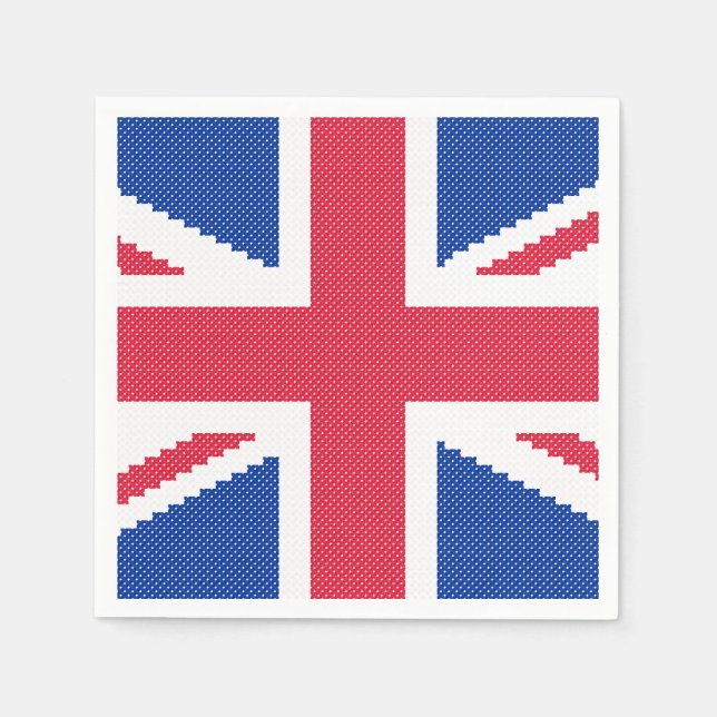 Original cross-stitch design Union Jack Napkins (Front)