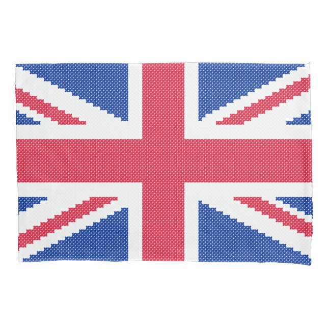 Original cross-stitch design Union Jack Pillow Case (Front)
