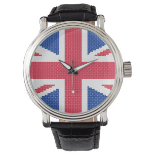 Original cross-stitch design Union Jack Watch