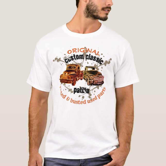 Original Custom Classic Patina Rat Rod Trucks - T-Shirt (Front)