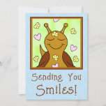 ❤️ (Original) Cute Snail Sending Smiles Greeting Card