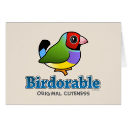 Original Cuteness Gouldian Finch Greeting Card
