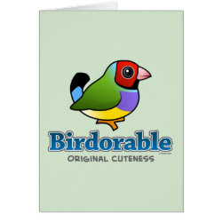 Original Cuteness Gouldian Finch Greeting Card