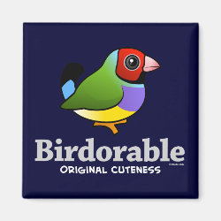 Original Cuteness Gouldian Finch Square Magnet