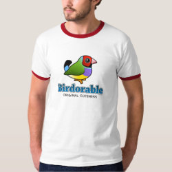 Original Cuteness Gouldian Finch Men's Basic Ringer T-Shirt