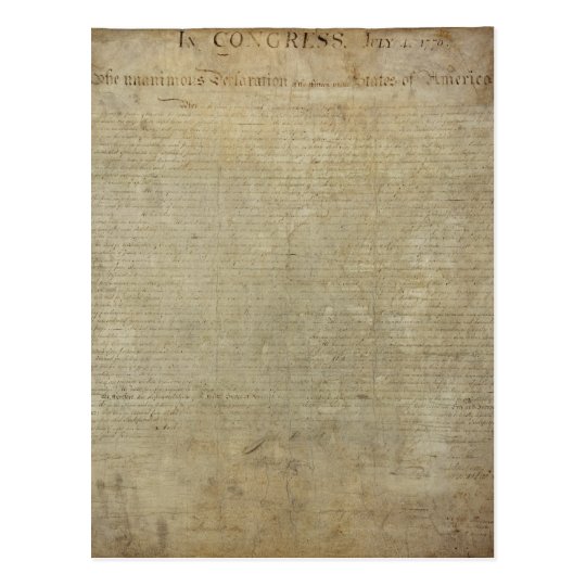 Original Declaration of Independence Postcard | Zazzle.com