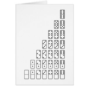 Original design black and white Domino symbols Cards