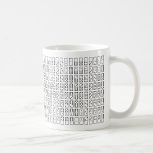 Original design black and white Domino symbols Coffee Mug