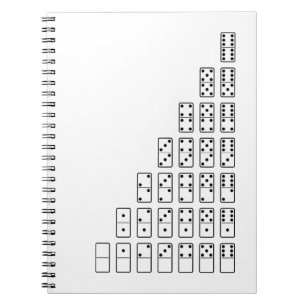 Original design black and white Domino symbols Notebook
